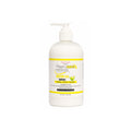 A 16 oz white pump bottle of Happy Brand Natural Hair Conditioner on a solid white background.