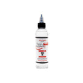 A bottle of Salon Consultants by Happiest Scal Coconut Oil Braid Oil with a clear plastic body, black cap, and white label with red and black text, set against a plain white background.