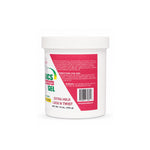 A white plastic jar of Lock 'N Twist Extra Hold Gel, showing the pink and green product label on a clean white background.