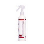 A white plastic spray bottle with a clear trigger sprayer and a white label featuring red stripes and text, shown against a plain white background.
