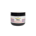 A black plastic jar of Johnnie Walker Haircare Million Pomade with a white label featuring red and blue stripes.